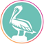 A white pellican logo